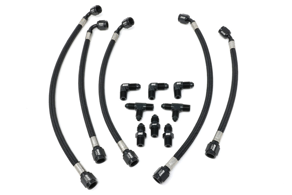 Steel Braided Hard Line Upgrade Kit for KLM Big Turbos
