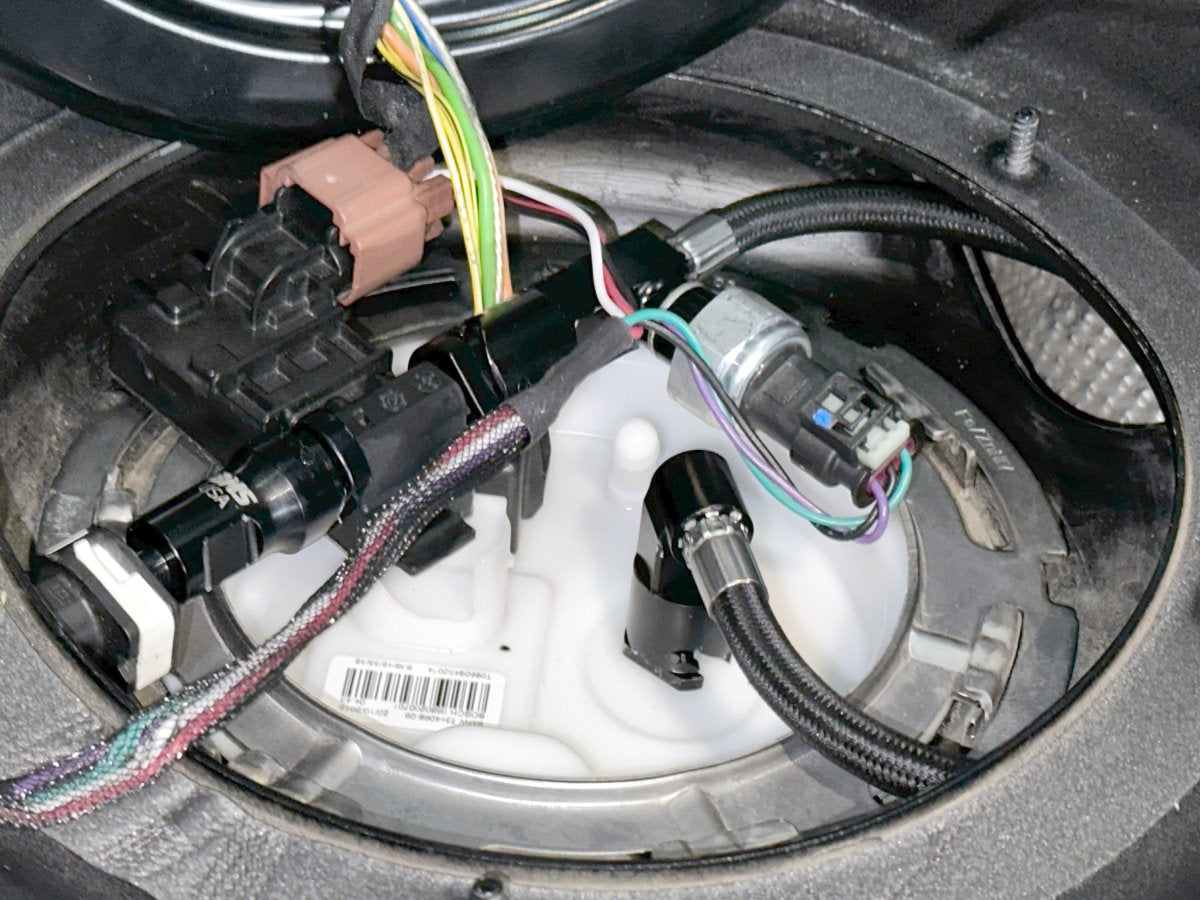 BMW F Chassis Rear Mount CANbus Flex Fuel & Low Fuel Pressure Sensor Kit for N20, N55, & S55