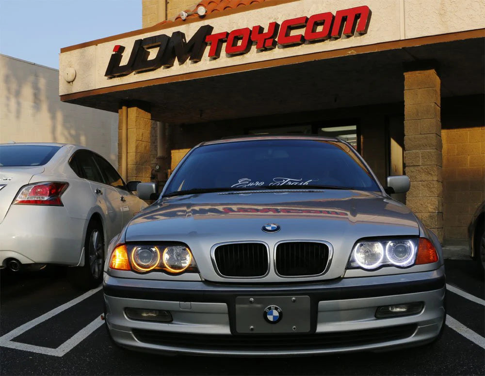 Switchback Dual-Color White/Amber 336-SMD LED Angel Eyes Halo Rings Kit For BMW E36 E46 3 Series E39 5 Series E38 7 Series w/ Adaptive HID Headlight