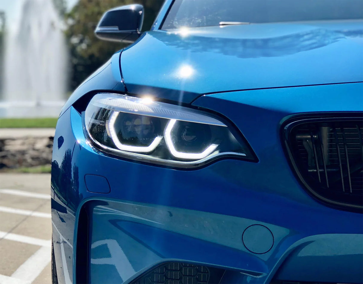 7000K Xenon White Hexagon Shape LED Angel Eyes Halo Ring Lighting Kit Compatible With Headlight Retrofit DIY