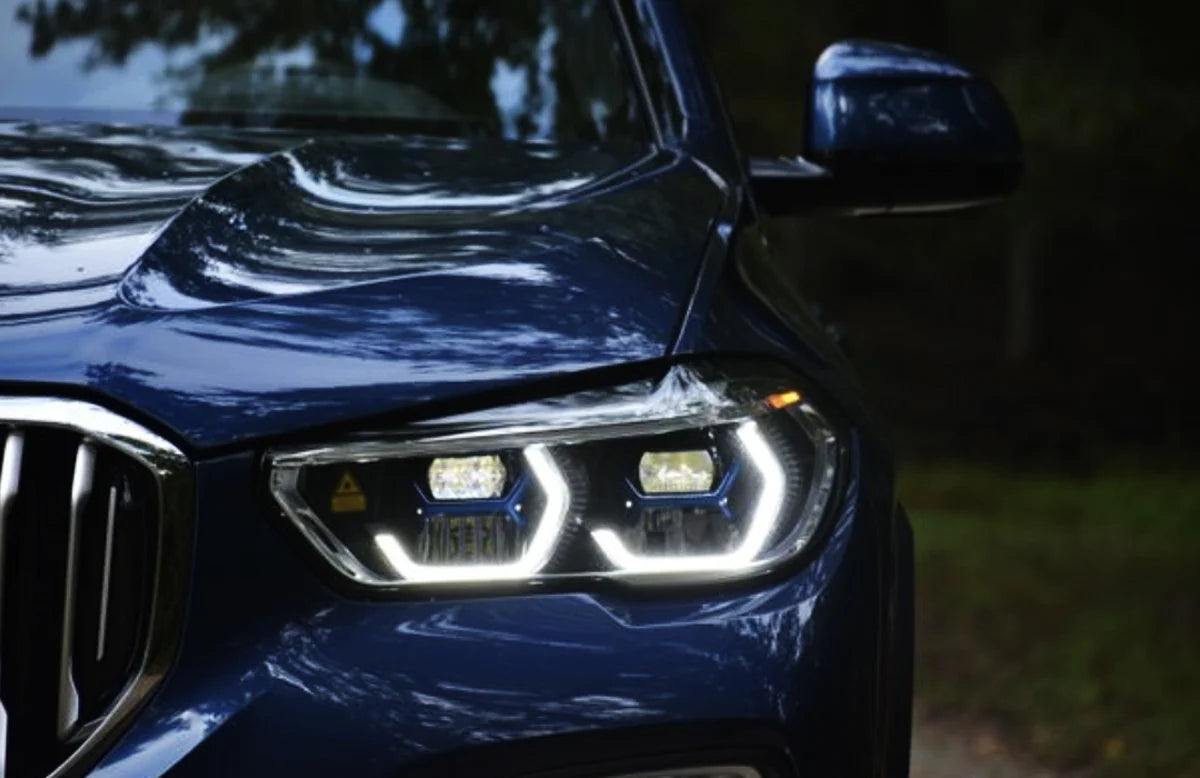 7000K Xenon White Hexagon Shape LED Angel Eyes Halo Ring Lighting Kit Compatible With Headlight Retrofit DIY