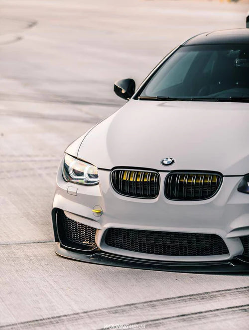 Double Slotted Gloss Black Kidney Grilles ( E9X )
