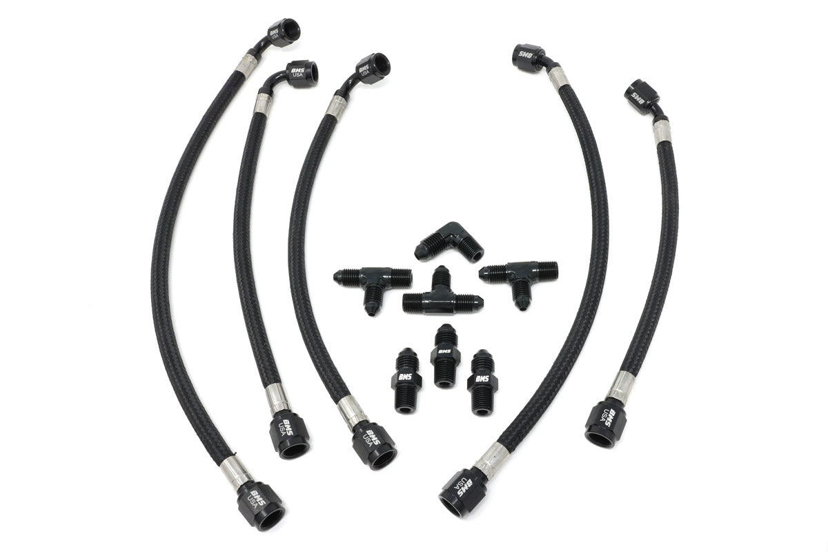 Steel Braided Hard Line Upgrade Kit for KLM Big Turbos