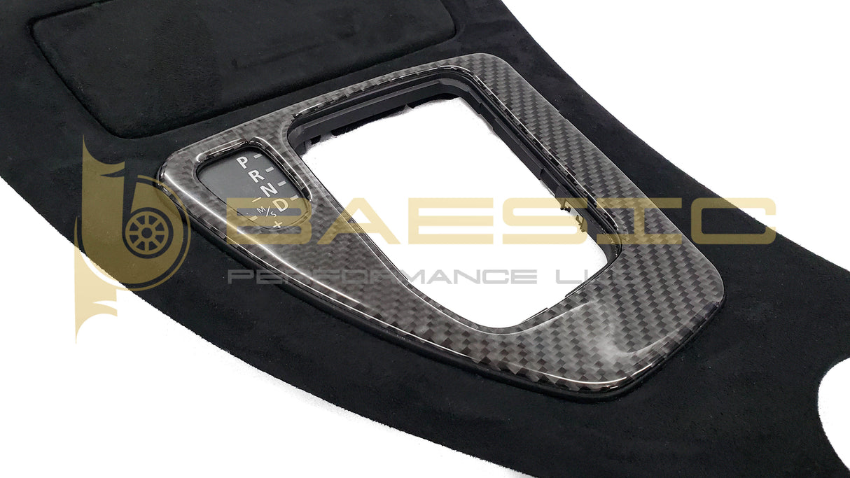 BMW E90 E92 E93 E9X Center Console CCC Alcantara Carbon Shift Plate