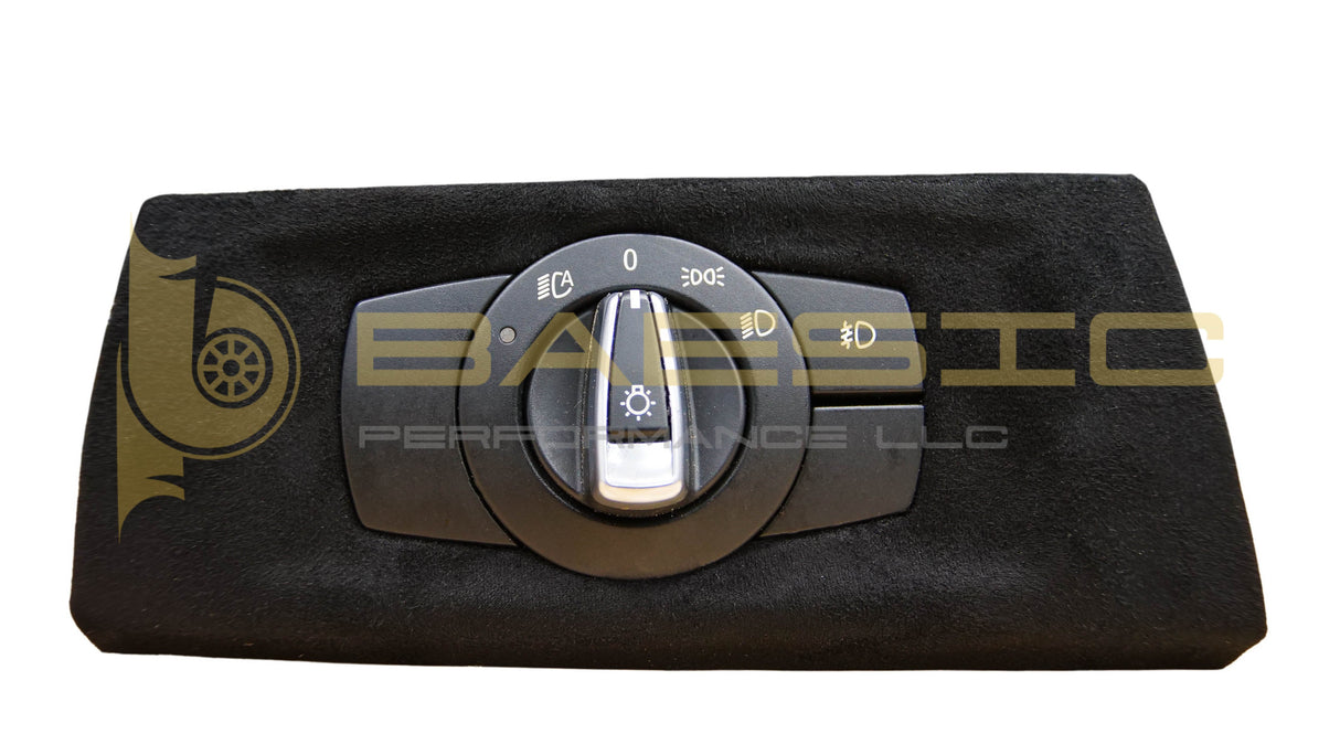 BMW E90 E92 E9X Headlight Switch Cover LCI Wrapped In Alcantara Suede