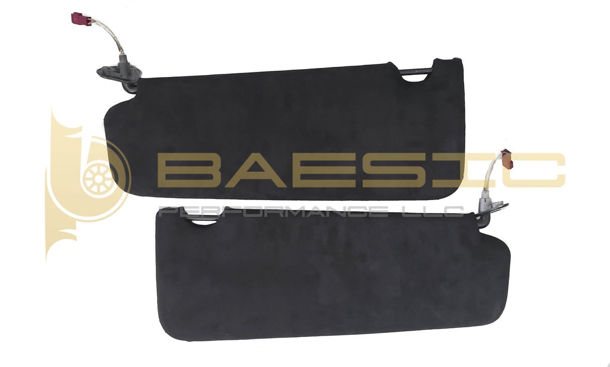 BMW E90 E92 E9X Black Alcantara Sun Visor Pair