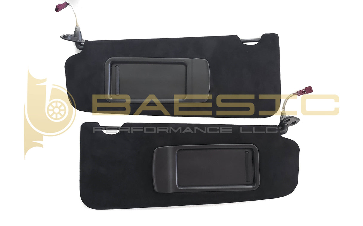 BMW E90 E92 E9X OEM Sun Visors Wrapped In Black Alcantara Suede