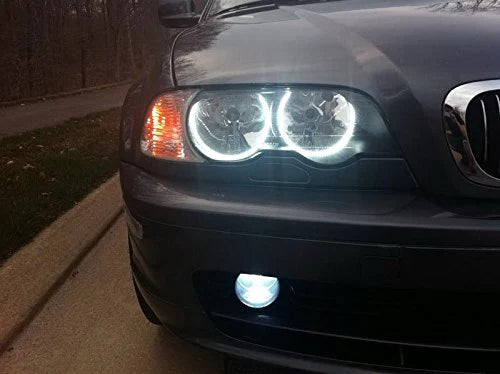 BMW E46 Coupe 2D LED Angel Eyes 105MM 4Pcs 3014 SMD halo ring light car  bulbs