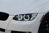 7000K Xenon White DTM-Style Square Bottom LED Angel Eyes Halo Rings w/ Crystal Acrylic Covers For BMW 1 2 3 4 5 Series Headlight Retrofit