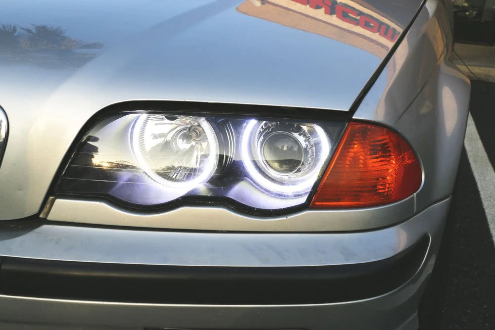 Xenon White Headlight 496 LED Angel Eyes Halo Ring For BMW E36 E46 E38 E39 3