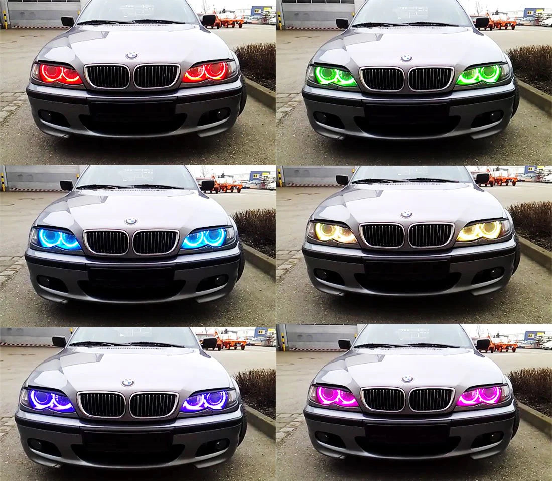 RGB LED Angel Eye Halo Rings For BMW E39 E46 3/5/7 Series