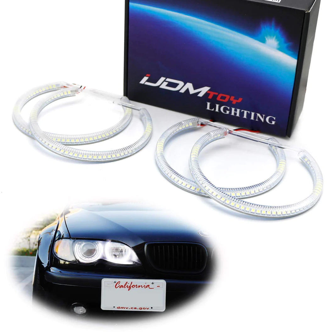 Various Size RGB Halo Rings Angel Eyes Kit For Headlight Driving Fog DRL  Lamp | eBay