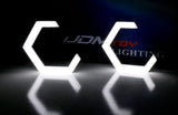 7000K Xenon White Hexagon Shape LED Angel Eyes Halo Ring Lighting Kit Compatible With Headlight Retrofit DIY